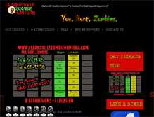 Tablet Screenshot of clarksvillezombiehunters.com